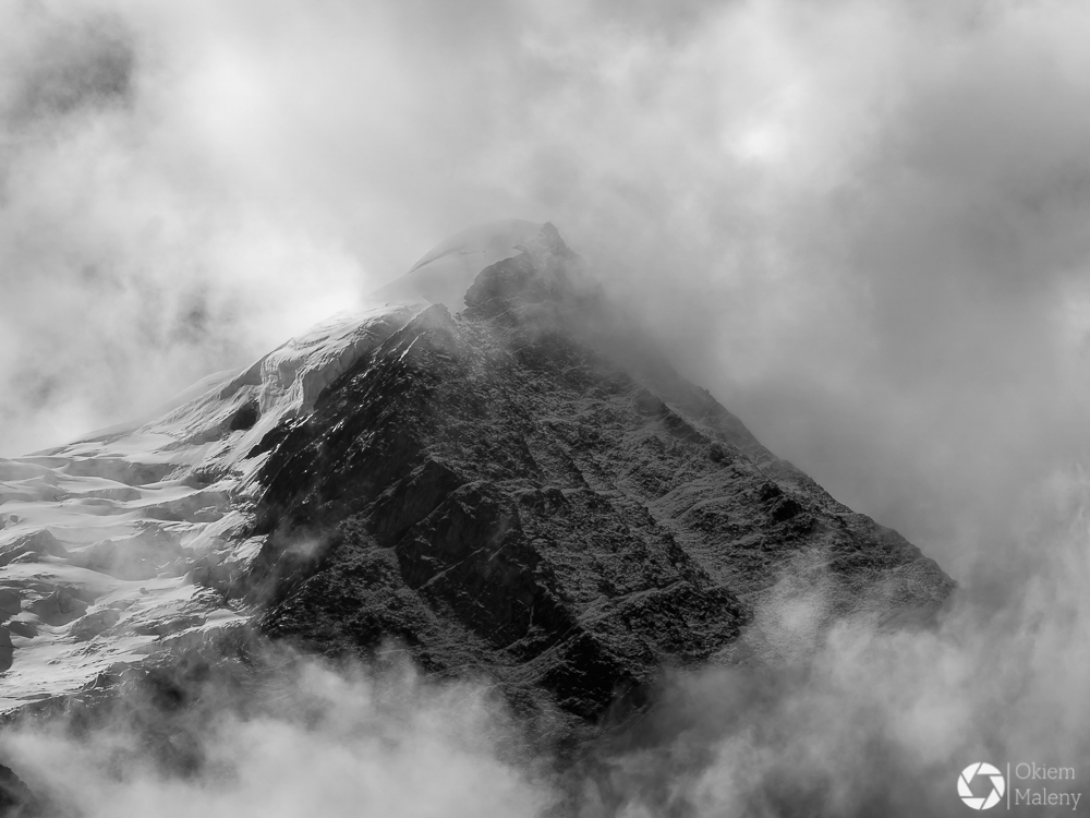 widok na pasmo Mont Blanc